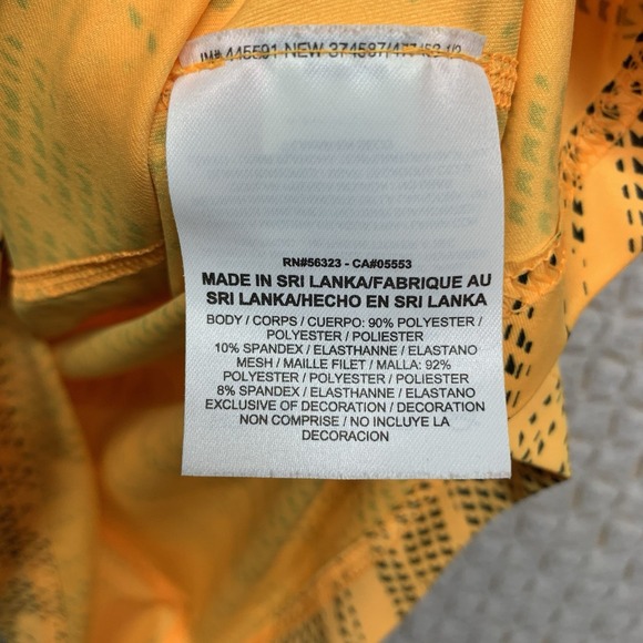 Nike Pro Combat‎ Dri Fit Shirt Mens Sz L Orange Pattern Short Sleeve Compression - Picture 7 of 10